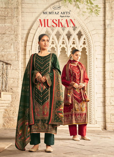 Muskan By Mumtaz Viscose Maslin Digital Printed Dress Material Online Wholesale Catalog